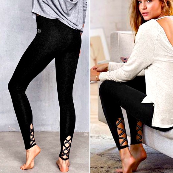 Victoria's Secret Pants - Shimmer Strappy Everywhere VS leggings
